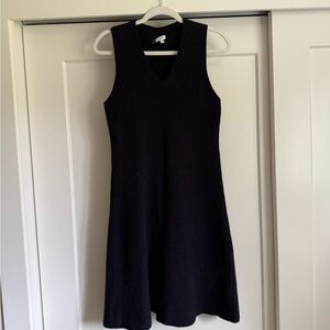 Vince wool black Elegant Black Sleeveless Dress M